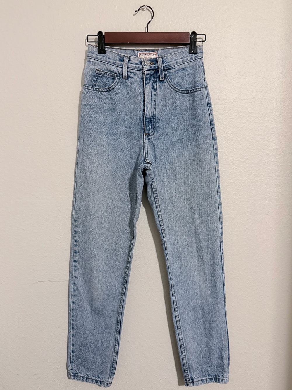 Vintage 90s Guess Jeans Made in USA W27 L28 High Rise Straight Leg Mom Jeans